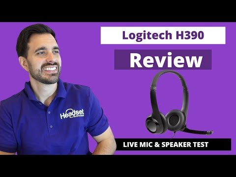 Logitech H390 USB Headset Review - LIVE MIC &amp; SPEAKER TEST!
