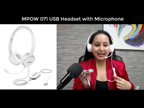 MPOW 071 USB Headset with Mic Test // Unboxing // Review 🎧🎧🎧